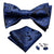 Blue Paisley Matching Bowtie Set (3pc) - Modern Mister