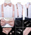 Blush Pink Matching Bowtie & Suspenders Set (4pc) - Modern Mister-Men's Suspenders & Bowtie Set (4pc)-Cufflinks-Light Pink-Men's Bowtie