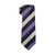 Dark Purple, Light Purple, Silver & Cream White Striped Tie Complete Set - Modern Mister