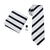 White with Black Stripes Tie Complete Set - Modern Mister