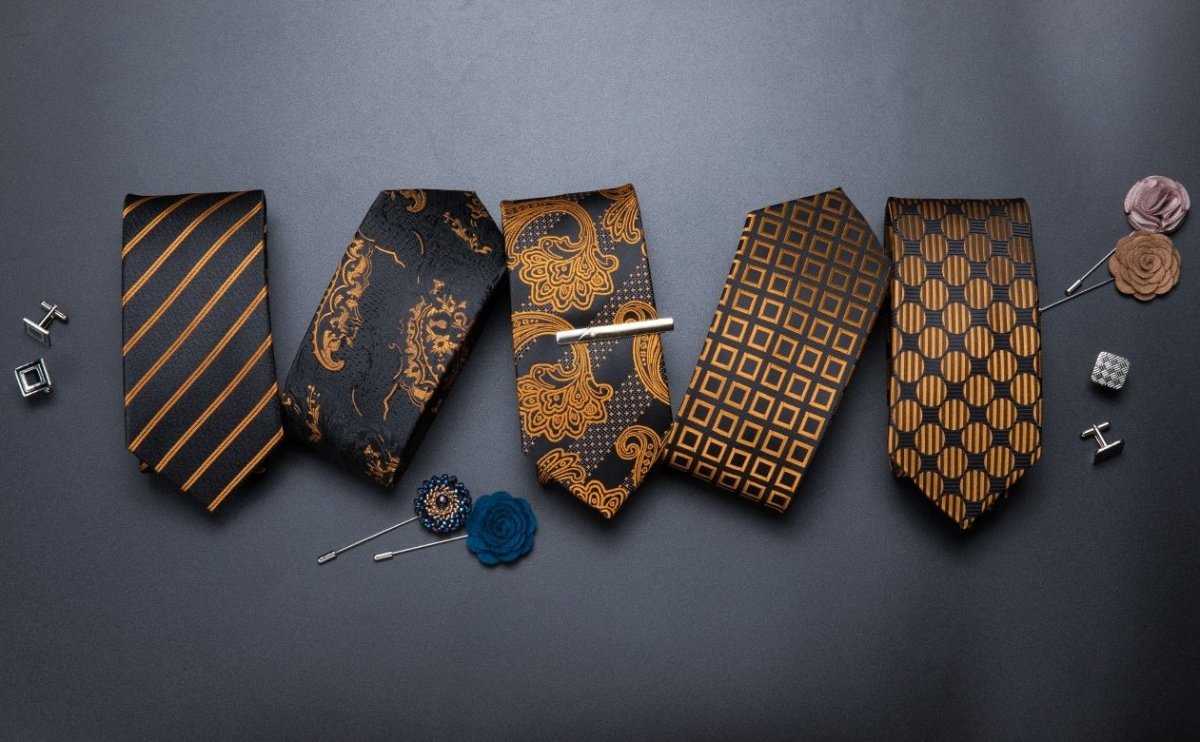 Black & Gold Ties, Bowties & Accessories