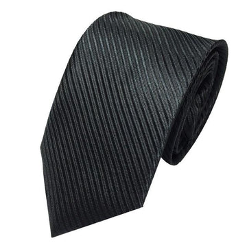 Black Striped Men's Skinny Tie - Modern Mister