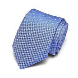 Blue with Light Blue Polka Dots Skinny Tie - Modern Mister