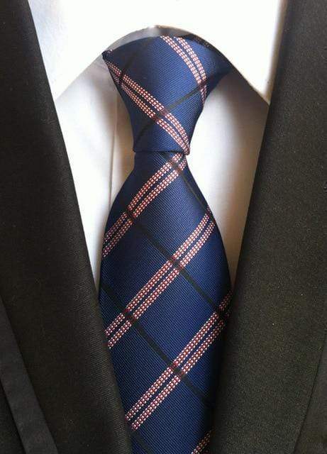Navy Blue & Pink Stripes Tie - Modern Mister