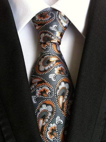 Orange Paisley Printed Tie – The Sharp Knot