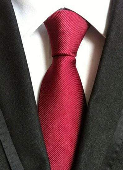 Satin Tie - Dark red - Men